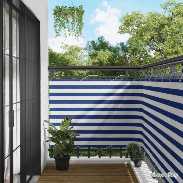 �cran de balcon Bleu et Blanc 110 x 1000 cm Tissu Oxford