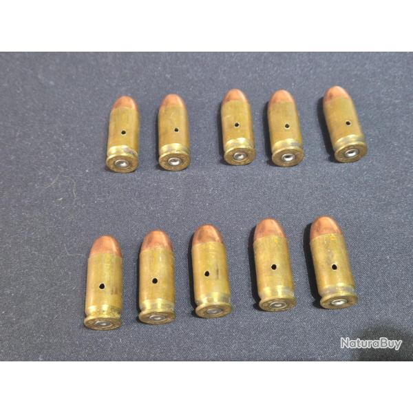 10 cartouches neutralis� 45 ACP Ex. pour pistolet colt 1911 US Prorerty ARMY, Governement, Gold Cup