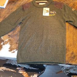 PULL BRODERIE SANGLIER PERCISSION 14 ANS