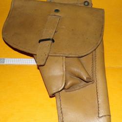 ETUI EN CUIR DE L'ARMEE FRANCAISE POUR P.A MAC 50, PERIODE GUERRE ALGERIE ,   FABRICATION FRANCAISE