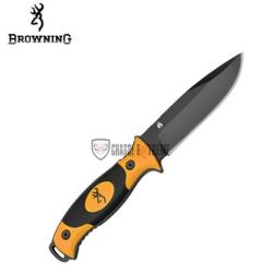 Couteau BROWNING Knife Ignite Black Orange +Allume Feu en Silex