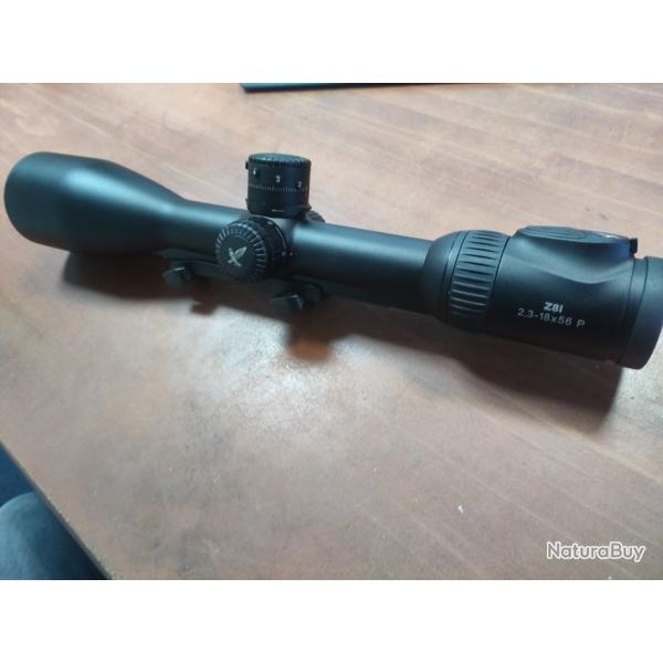 SWAROVSKI Z8I 2.3-18*56P A RAIL TOUTELLE BTF MEMORIELLE  + MONTAGE BLASER ETAT NEUF