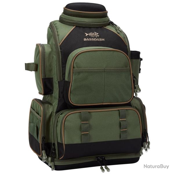 Sac � Dos de P�che Tactique Imperm�able - luger avec Support Canne et Housse de Pluie