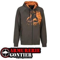 Sweat ProHunt Full Zip Golden Homme Marron &agrave; Capuche XL