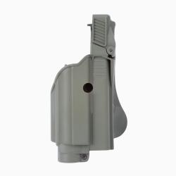 Holster LV2 Glock 17/19 Gen4/5 + lampe Vert Olive