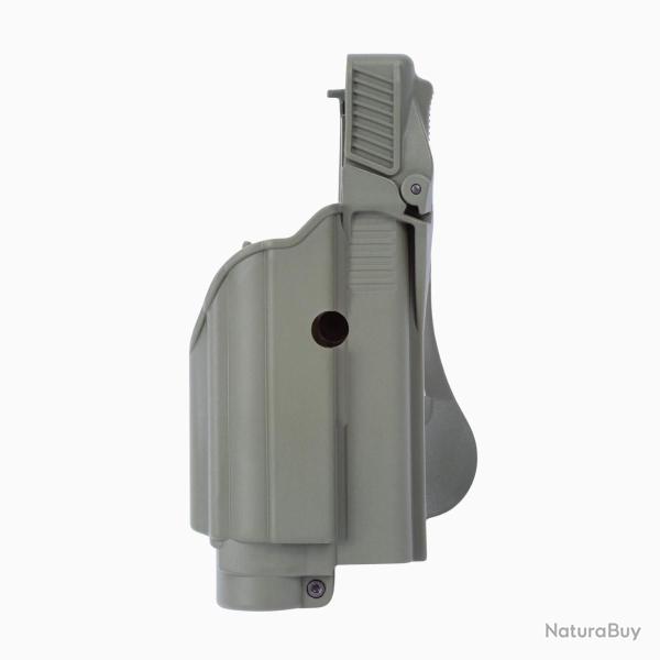 Holster LV2 Glock 17/19 Gen4/5 + lampe Vert Olive