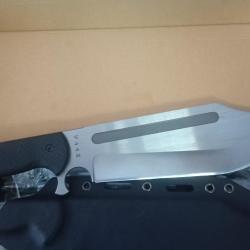 Work Tuff Gear V44X, Satin SK85 Clip Point Blade, Black G10