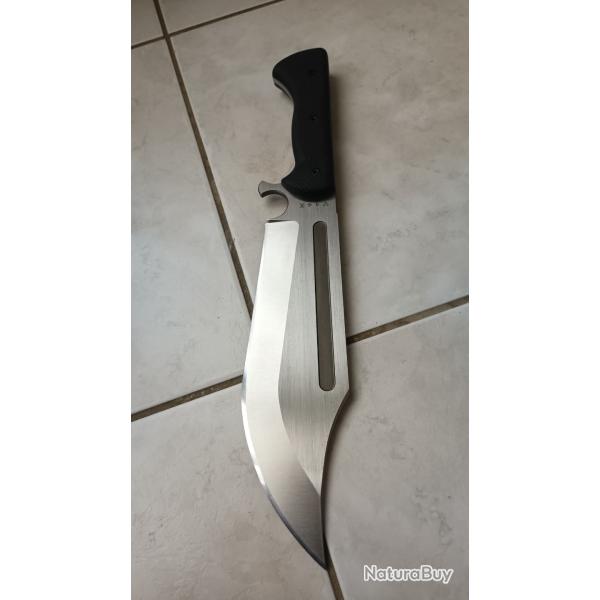 Work Tuff Gear V44X, Satin SK85 Clip Point Blade, Black G10