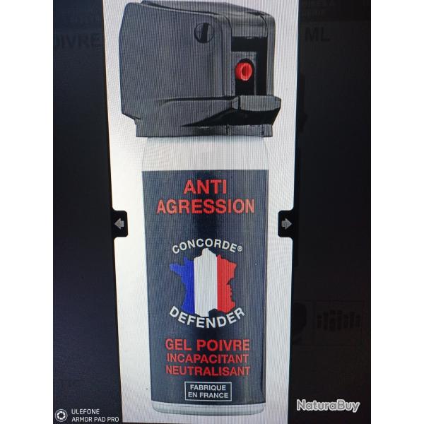 Concorde defender a�rosol gel poivre anti-agression 50 ML