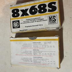 Lot de 77 cartouches RWS 8x68S ogives KS et H-Mantel