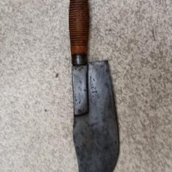 Hachoir couperet boucherie vintage ann&eacute;es 40/50