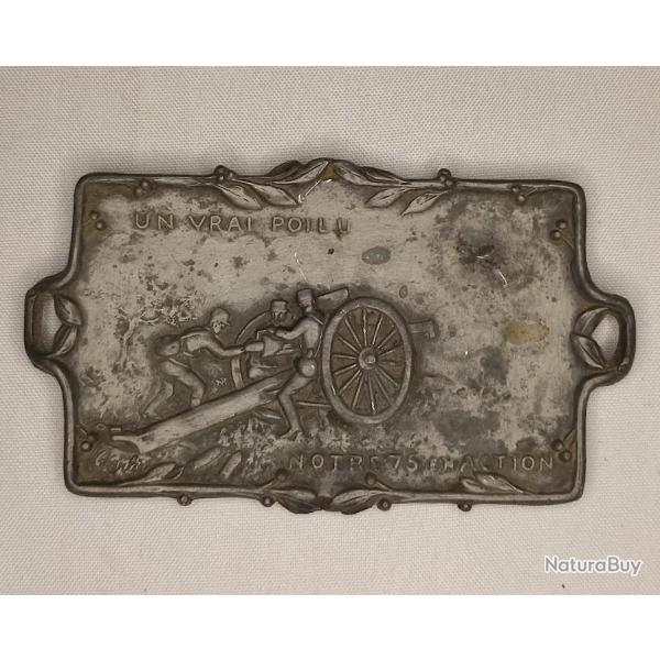 Vide poche souvenir Artillerie 75 poilu guerre 14/18