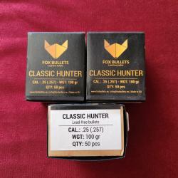 Ogives Fox classic hunter cal 25 (.257) 100 gr