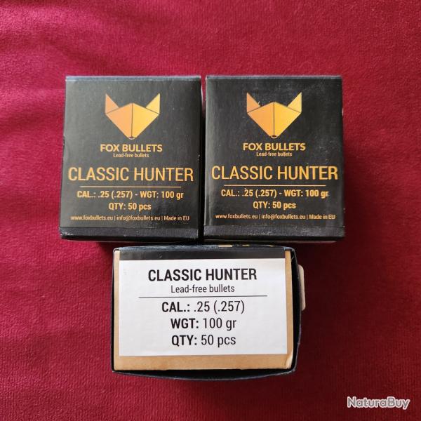 Ogives Fox classic hunter cal 25 (.257) 100 gr