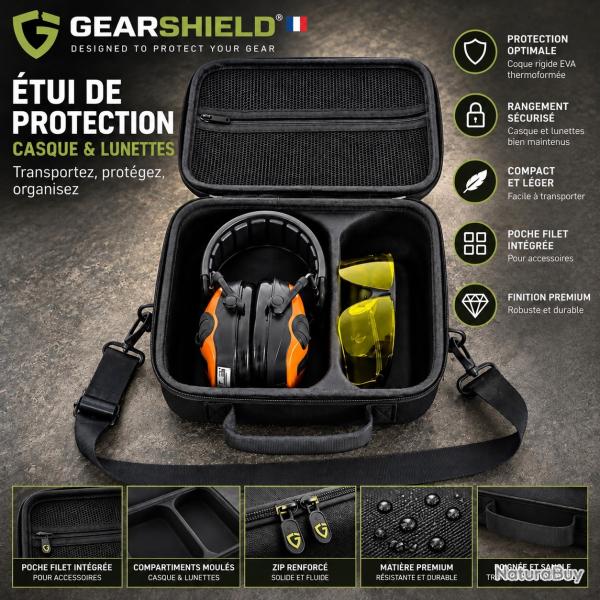 OFFRE LANCEMENT - �tui rigide casque antibruit & lunettes - Gearshield� Pro Case