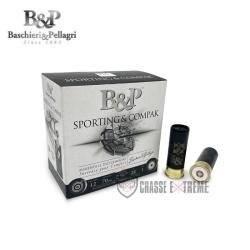 25 Cartouches B&P Sporting Compak 28g Cal 12/70 PB 8.5