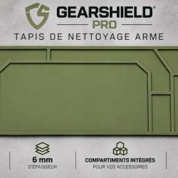 Tapis de nettoyage arme Gearshield PRO 90x30 cm - &Eacute;paisseur 6 mm - Antid&eacute;rapant