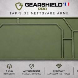 OFFRE LANCEMENT - Tapis de nettoyage arme Gearshield PRO 90x30 cm - &Eacute;paisseur 6 mm - Antid&eacute;rapant