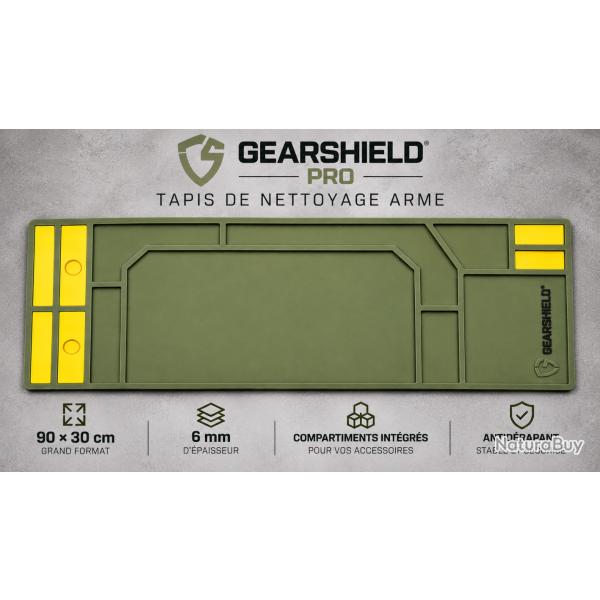 Tapis de nettoyage arme Gearshield PRO 90x30 cm - �paisseur 6 mm - Antid�rapant
