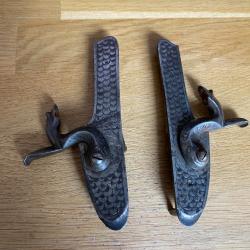 Belle paire de corps de platine pour fusil &agrave; broche