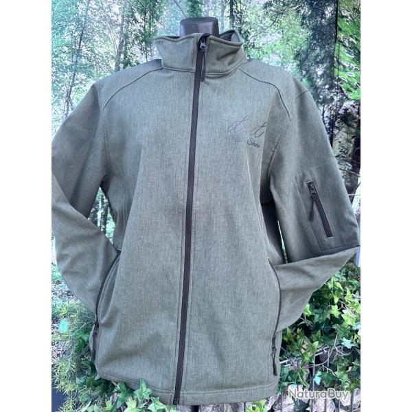 VESTE SOFTSHEL AVEC MANCHES VERTE L&L WE SHARE