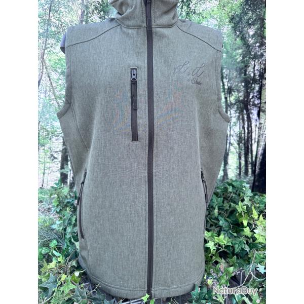 VESTE softshell SANS MANCHES VERTE L&L WE SHARE