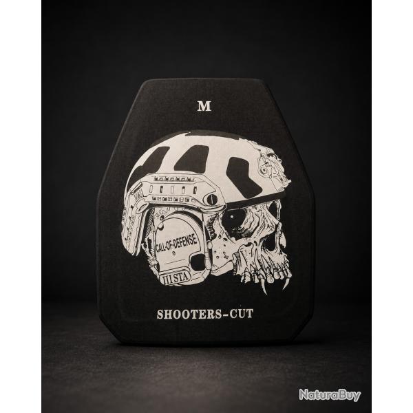 PAIRE DE PLAQUES BALISTIQUES NIVEAU III � UHMWPE � SHOOTER CUT MULTICOURBE � D�STOCKAGE 2025