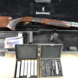 FUSIL BROWNING B 725 PRO TRAP CAL 12/76 CANON 76 CM + MALLETTE ET ACCESSOIRES OCCASION TRES BON ETAT