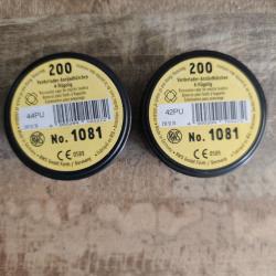 Boite de 200 amorces &agrave; ailettes RWS 1081 pour fusil &agrave; poudre noire . 6.12 mm