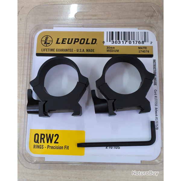Leupold colliers d�tachables dia 30mm QRW2 medium