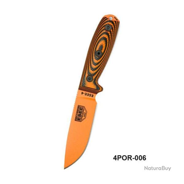 Poignard ESEE-4 3D HANDLE orange ou vert - Orange