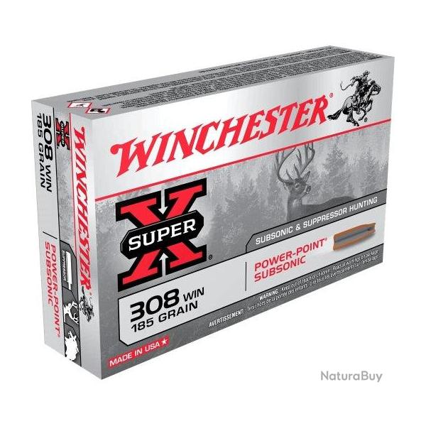 WINCHESTER 308W SUBSONIC 185GR