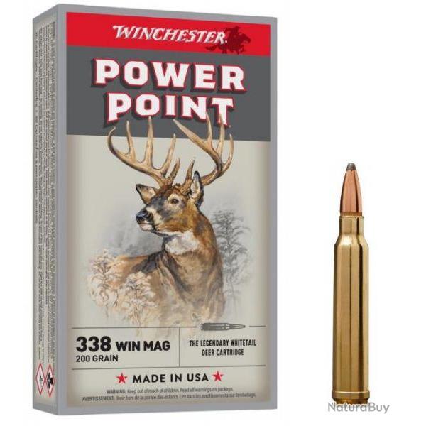 Winchester 338 winchester magnum power point 200gr
