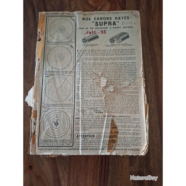 Document catalogue  ancien Manufrance 1932-1933