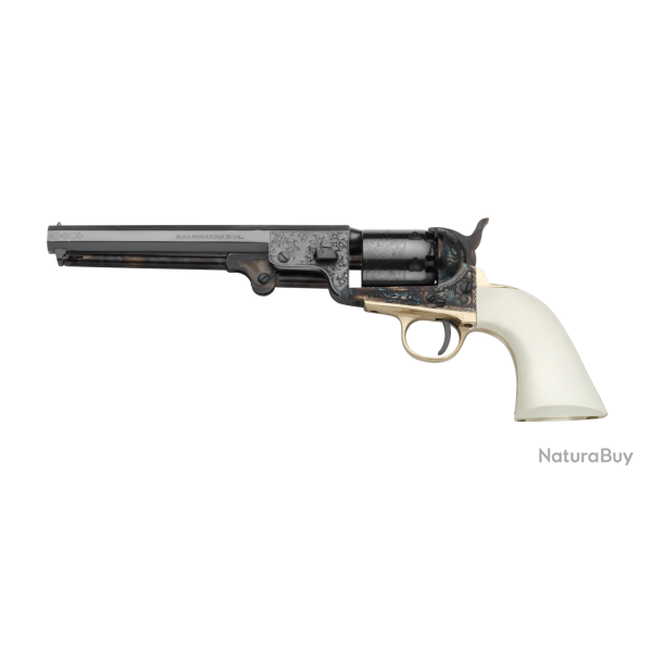 Revolver poudre noire PIETTA 1851 Navy Yank De Luxe ivoirine .36 PN 7"1/2