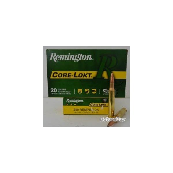 40 Munitions soit Deux bo�tes de Remington calibre 280rem 165Gr. Core Lokt SP VOIR PHOTO.