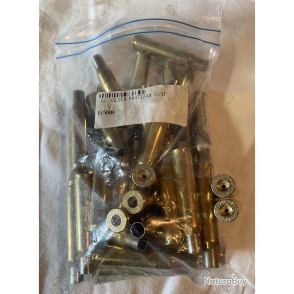 Sachet de 50 douilles neuves Partizan calibre 7x57
