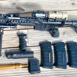 AR 15 DANIEL DEFENCE MK18 CANON10.3" enti&egrave;rement &eacute;quip&eacute; KIT COMPLET DRILL