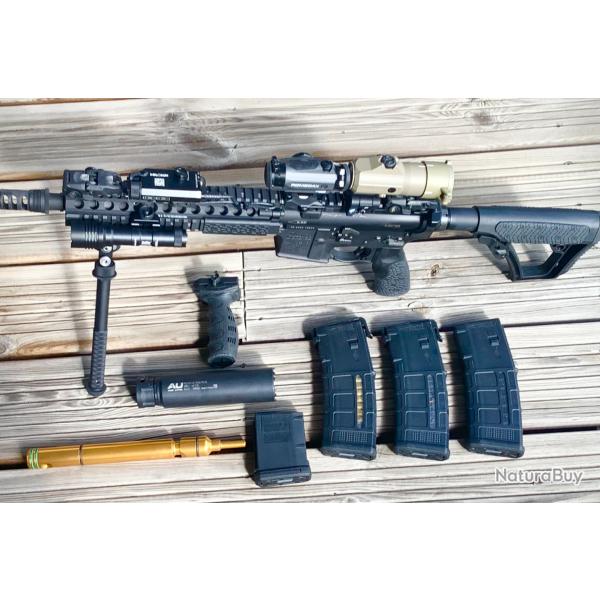 AR 15 DANIEL DEFENCE MK18 CANON10.3" enti�rement �quip� KIT COMPLET DRILL