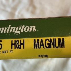 Boite de 20 cartouches REMINGTON 375 H&H MAGNUM 270gr SP