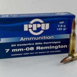 2 Boites Partizan Port offert .7mm-08 Remington HP. 120gr - 7.8g