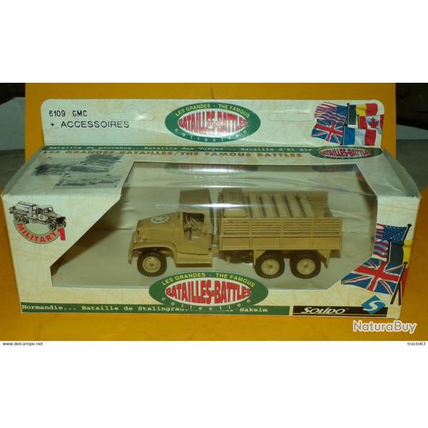 SOLIDO 1/50 : GMC + ACCESSOIRES , U.S� WWII , NUMERO 6109 , NEUF ,SUPERBE , FABRICATION FRANCAISE SO