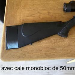 Rallonge sabot de crosse modulaire pour Rossi 8122 / 8117 (Cales empilables de 10 &agrave; 60mm)