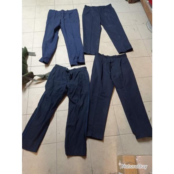 Lot de 4 pantalons militaires fran�ais bleus