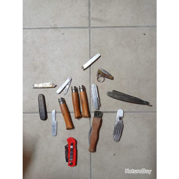 Lot de 14 couteaux