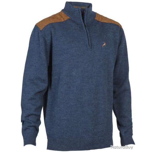 Pull de chasse Fox Bleu col zipp� PRO HUNT-XL