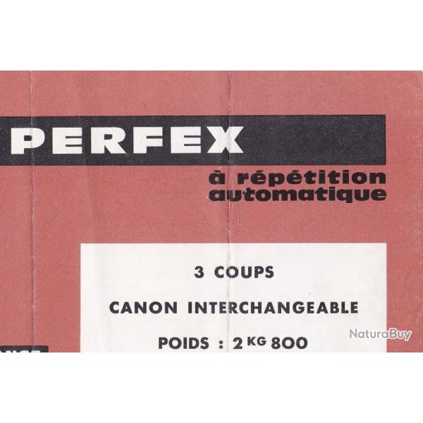 notice fusil PERFEX MANUFRANCE (envoi par mail) - VENDU PAR JEPERCUTE (m2860)