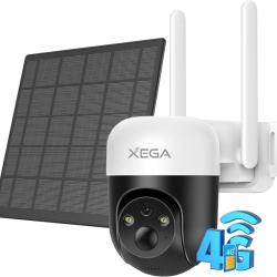 Cam&eacute;ra Solaire Ext&eacute;rieure 4G avec Carte SIM sans WiFi Autonome 2K, Batterie Int&eacute;gr&eacute;e, D&eacute;tection de M