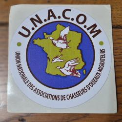 Autocollant chasse , gibier d'eau , unacom