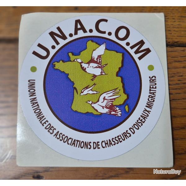 Autocollant chasse , gibier d'eau , unacom